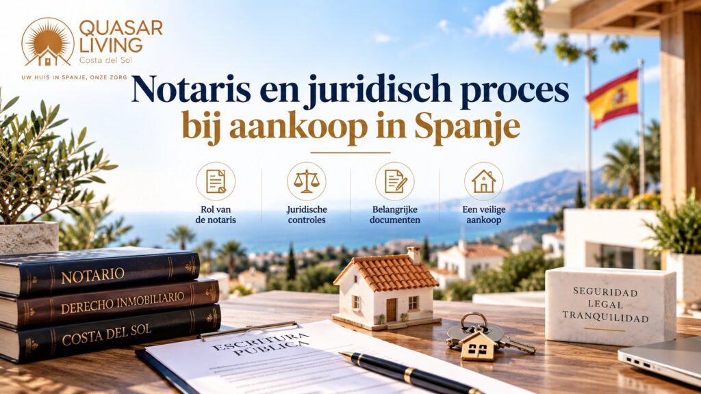 Notaris en juridisch proces bij aankoop in Spanje